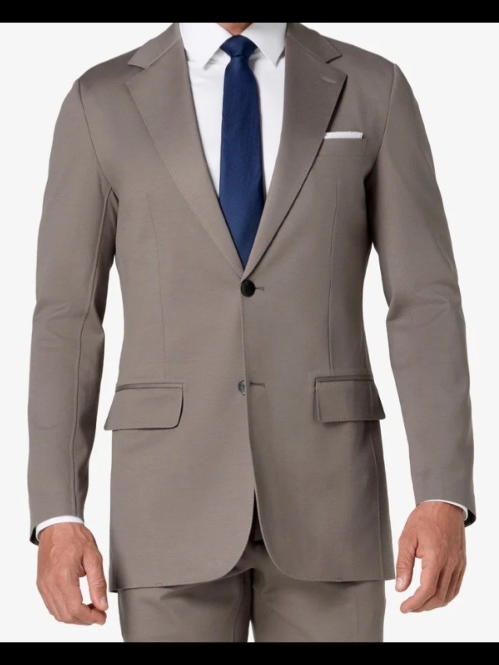 XSuit 5.0 Taupe Men's Two-Button Suit Blazer - Classic Tailored Fit 44R